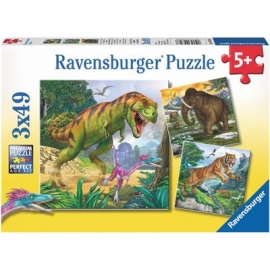 Ravensburger Puzzle - Herrscher der Urzeit, 3 x 49 Teile