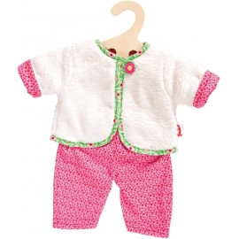 Heless - Kuschelige Wendejacke Blumi mit Hose, 2teilig klein, Gr. 28-35 cm