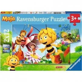 Ravensburger Puzzle - Biene Maja auf der Blumenwiese, 2x12 Teile