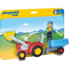 PLAYMOBIL® 6964 - 1 2 3 PLAYMOBIL®® - Traktor mit Anhänger