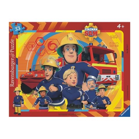 Ravensburger Puzzle - Rahmenpuzzle - Sam, der Feuerwehrmann, 33 Teile