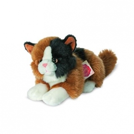 Teddy-Hermann - Glückskatze liegend, 20 cm