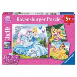 Ravensburger Puzzle - Palace Pets, 3 x 49 Teile