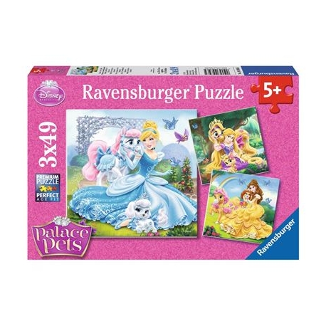 Ravensburger Puzzle - Palace Pets, 3 x 49 Teile