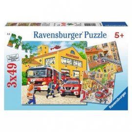 Ravensburger Puzzle - Feuerwehreinsatz, 3 x 49 Teile