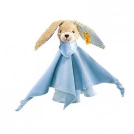 Steiff - Hoppel Hase Schmusetuch, blau, 28 cm