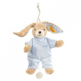 Steiff - Hoppel Hase Spieluhr, blau, 20 cm