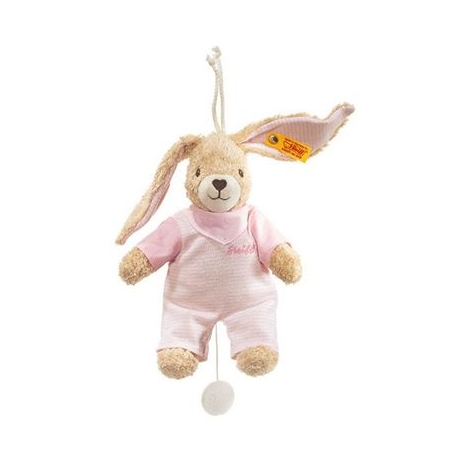 Steiff - Hoppel Hase Spieluhr, rosa, 20 cm