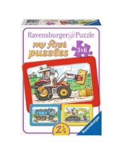 Ravensburger Puzzle - my first Puzzle - Bagger, Traktor und Kipplader, 6 Teile