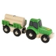 BRIO Bahn - Traktor mit Holz-Anhänger