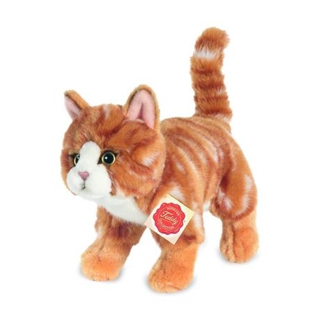 Teddy-Hermann - Katze stehend rot getigert 20 cm