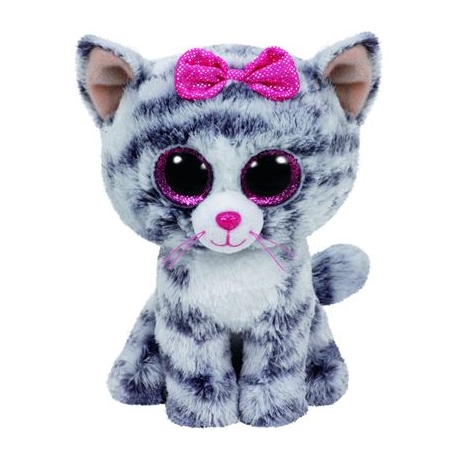 Ty Plüsch - Beanie Boos Glubschis - Kiki, Katze grau 15cm