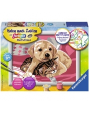 Ravensburger Spiel - Malen nach Zahlen mit farbigen Motivlinien - Beste Freunde