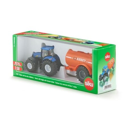 SIKU Farmer - Traktor mit Ein-Achs-Güllefass