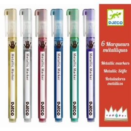 Djeco - Farben - 6 metallic markers