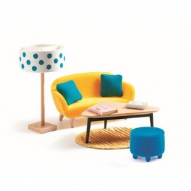 Djeco - Puppenhaus - The orange living room