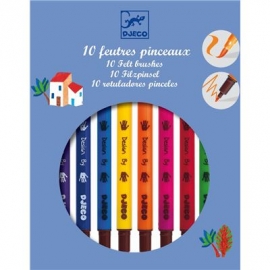 Djeco - Farben - 10 felt brushes - classic