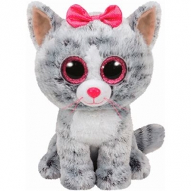 Ty Plüsch - Beanie Buddies Glubschis - Kiki, Katze grau 24cm