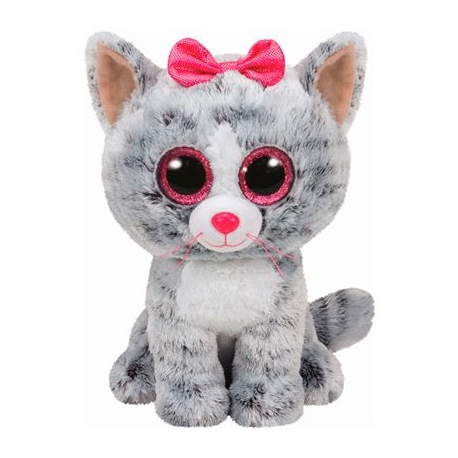 Ty Plüsch - Beanie Buddies Glubschis - Kiki, Katze grau 24cm
