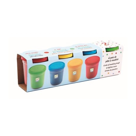 Djeco - 3-6 Design by - 4 tubs of play dough