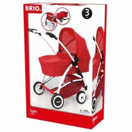 BRIO - Puppenwagen Spin rot
