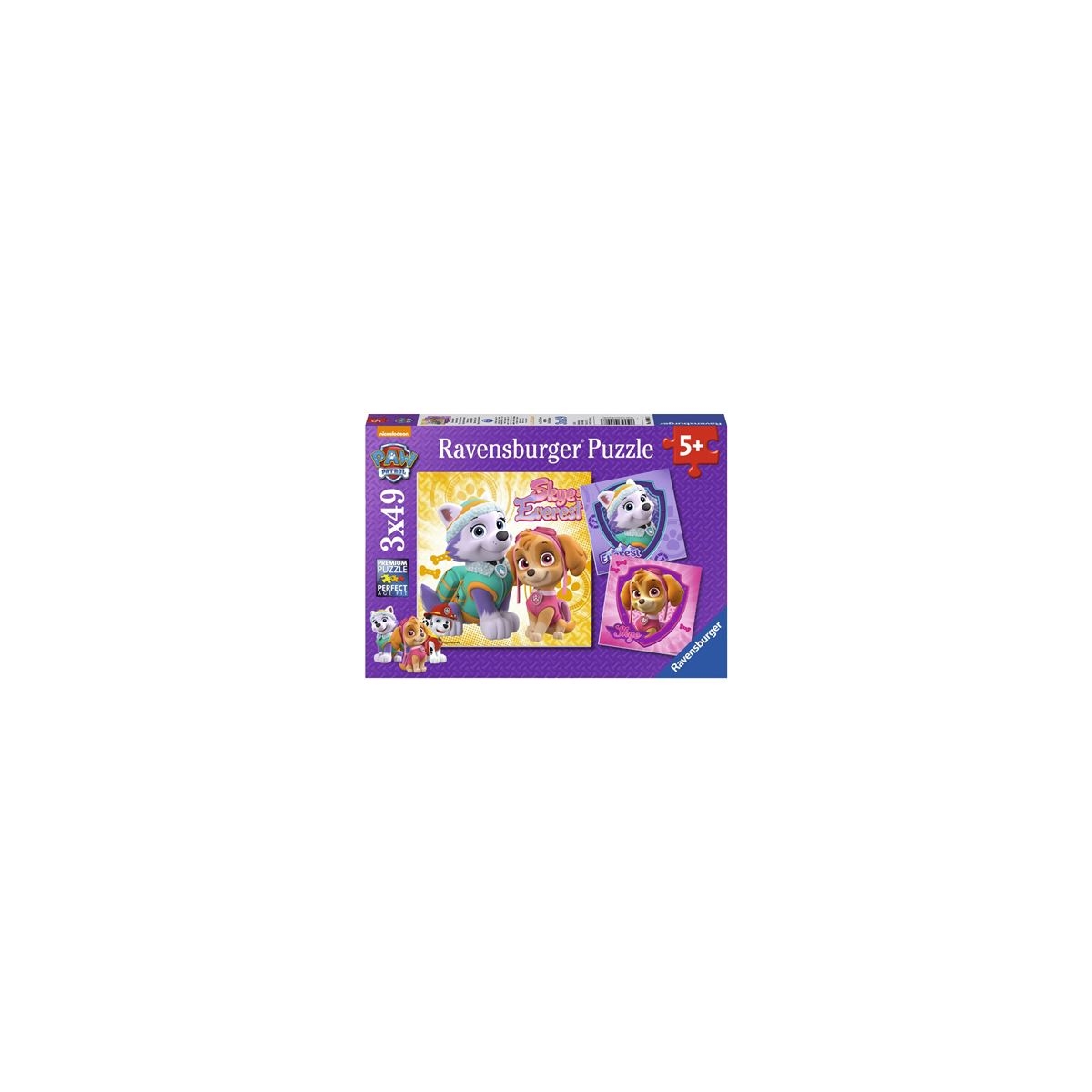 Ravensburger Puzzle - Paw Patrol - Bezaubernde Hundemädchen, 3x49 Teile