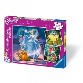 Ravensburger Puzzle - Schneewittchen, Aschenputtel, Arielle, 3x49 Teile