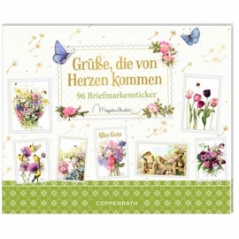 Coppenrath Verlag - Stickerbuch - Grüße, die von Herzen kommen (Bastin)