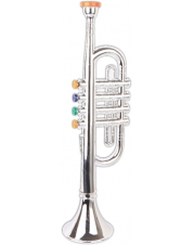 BGB Trompete silber, 4 Tasten, 38cm