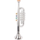 BGB Trompete silber, 4 Tasten, 38cm