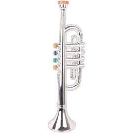 BGB Trompete silber, 4 Tasten, 38cm