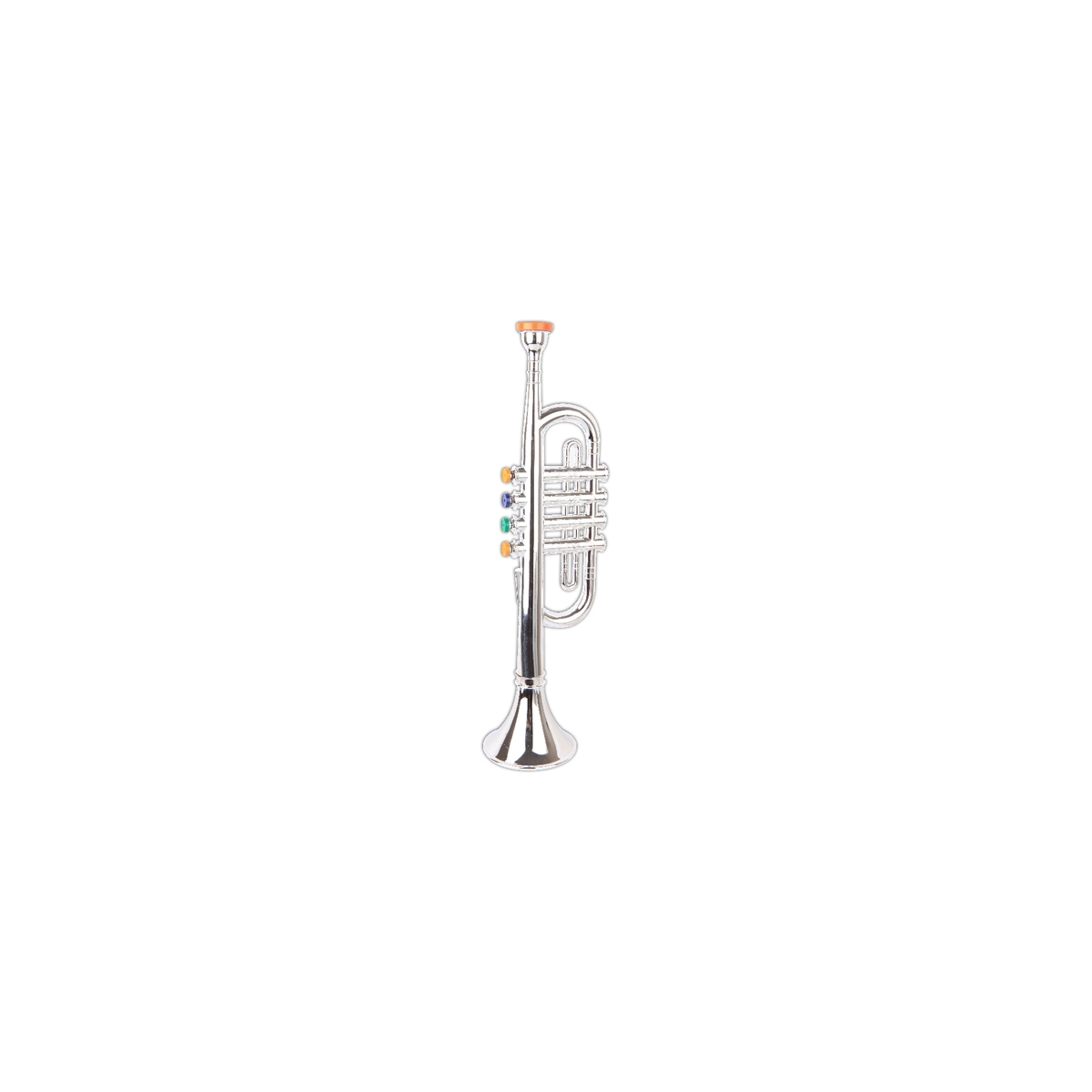 BGB Trompete silber, 4 Tasten, 38cm