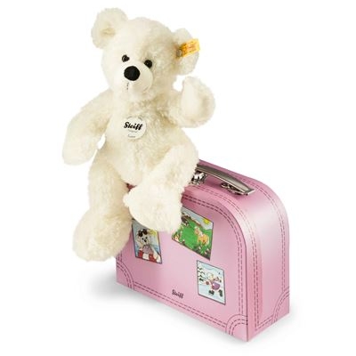 Steiff - Teddybären - Teddybären für Kinder - Lotte Teddybär im Koffer, weiß, 28cm