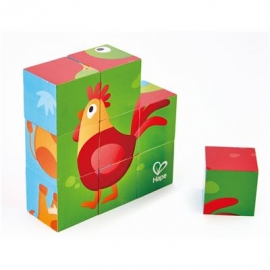 Hape - Blockpuzzle Bauernhof, 9 Teile