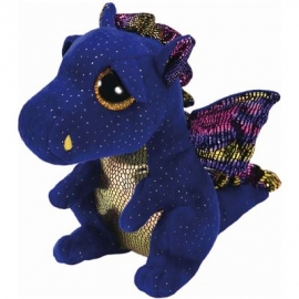 Ty Plüsch - Beanie Buddies Glubschis - Saffire, Drache dunkelblau 24cm