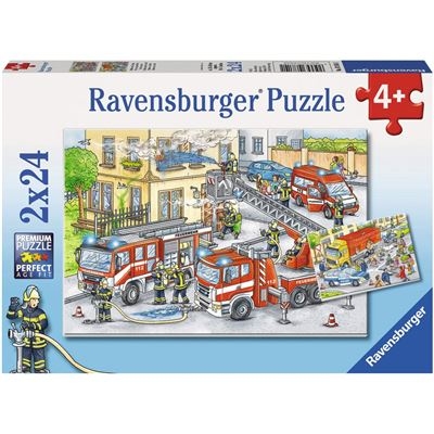 Ravensburger Puzzle - Helden im Einsatz, 2x24 Teile