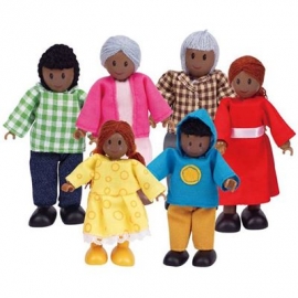 Hape - Puppenfamilie - Dunkle Hautfarbe