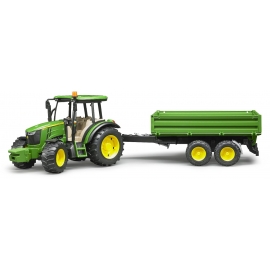 BRUDER - John Deere 5115M mit Bordwandanhänger