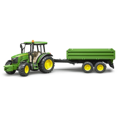 BRUDER - John Deere 5115M mit Bordwandanhänger