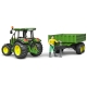 BRUDER - John Deere 5115M mit Bordwandanhänger