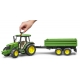 BRUDER - John Deere 5115M mit Bordwandanhänger