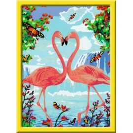 Ravensburger 289011 Malen nach Zahlen Serie C Flamingo Love D