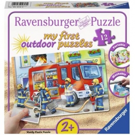 Ravensburger Puzzle - my First Outdoor Puzzle - Die Feuerwehr saust herbei, 12 Teile