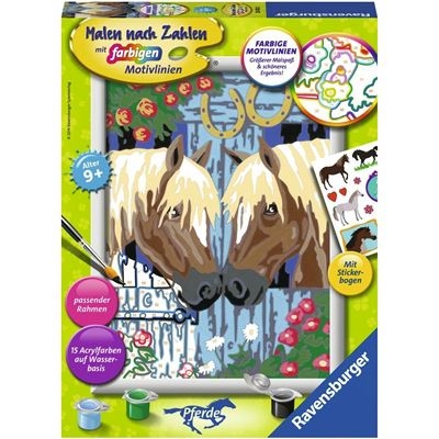 Ravensburger Spiel - Malen nach Zahlen - Treue Pferde