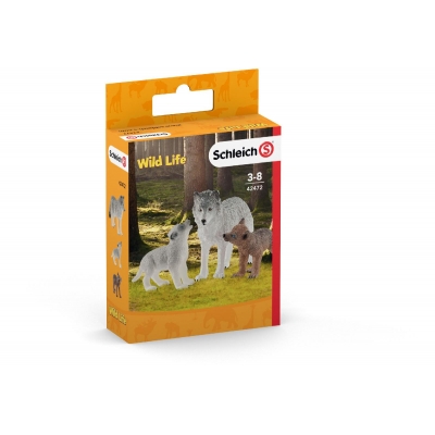 Schleich - Wild Life - Wolfsmutter mit Welpen