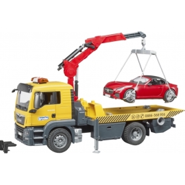 Bruder 03750 MAN TGS Abschlepp-LKW mit Roadster und L+S Module