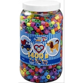 HAMA Bügelperlen Maxi - Pastell Mix 1400 Perlen (6 Farben) in Aufbewahrungsdose