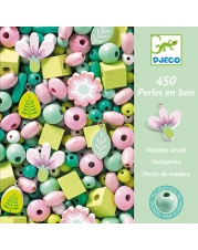 Schmuck basteln: Wooden beads, leaves and flowers