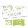 Gutschein für unser Geschäft MuKK, welcher per Post versandt wird.