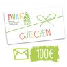 Gutschein für unser Geschäft MuKK, welcher per Post versandt wird.